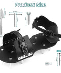 Heavy Duty Lawn Aerator Shoes With Six Extra Spikes, Cleaning Shovel, And Upgraded T Wrench For Easy Assembly product size details