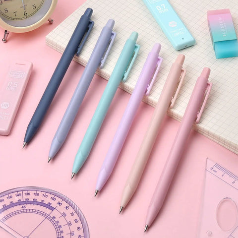Pastel Mechanical Pencil Set With Six Pencils 0.5 And 0.7 Millimeter Lead Plus 360 HB Lead Refills Erasers And Eraser Refills