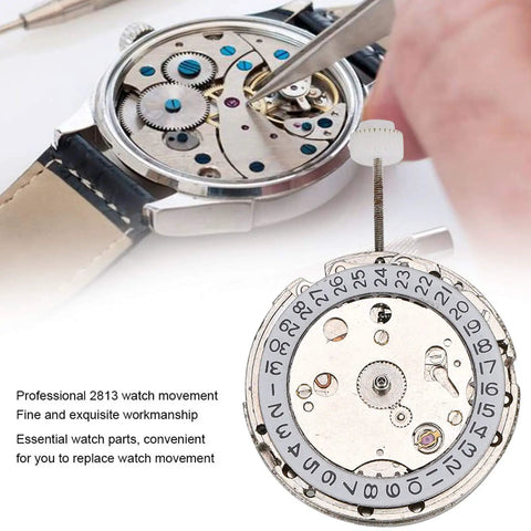 Premium Watch Movement Replacement Part Kit With 2813 Mechanical Movement Durable Metal Tools And Accessories For Repairs