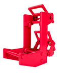 Front view of Guardian 2601 portable wall jack, red cast-iron, for 1-1/2 x 3-1/2 wood poles or 3-1/4 in OD steel pipe