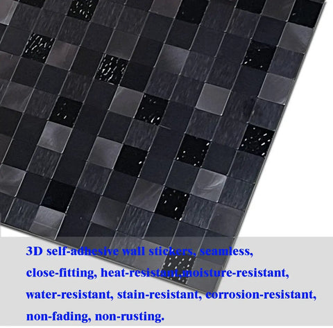 Peel And Stick Copper Metal Mosaic Backsplash For Kitchen, Self Adhesive Aluminum Panels With 3D Texture, no glue or grout