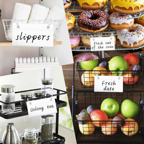 100 Pack Clear Transparent Wire Shelf Label Holders Hella Durable Plastic Snap Tags Sweet Fits Standard Price Tag Cards Straight Up Game Changer For Kitchen Pantry And Retail Market Display