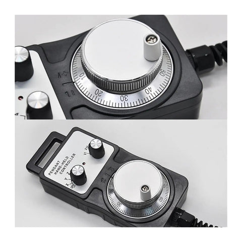 CNC Pulse Generator Handwheel for Precise Manual Pulse Control 24V 4 Pin or 6 Pin 100PPR Rotary Encoder 60mm silver dial