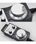 CNC Pulse Generator Handwheel for Milling Machines, 60mm or 80mm Rotary Encoder, 24V 4/6 Pin Pulse Output, 100PPR Manual Pulse Generator, Silver Handwheel, Easy Setup for CNC Machining, black handheld controller