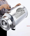 Heavy Duty 12-68 Gallon Stainless Steel Storage Bucket with Sealed Lids For Rice Grains Coffee Beans Dog Food Oil And Milk Can Jug Container held with water inside.