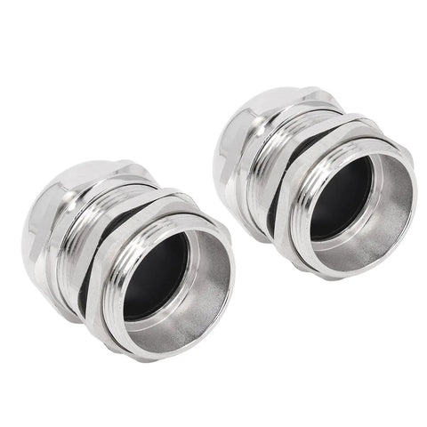 Ni Plated Brass Cable Gland Cord Grip Stress Relief Kit Two Pack IP68 Waterproof Glands for Electrical Boxes and Lighting Easy Install