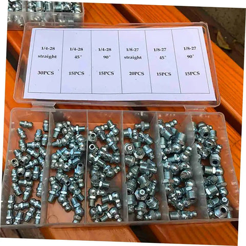 All In One Hydraulic Fittings Replacement Kit With 260 Grease Fittings Nipples And Accessories for quick maintenance