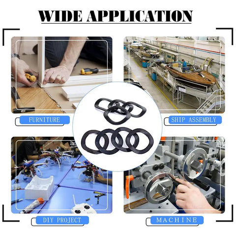 Carbon Steel Compression Type Wavy Crinkle Spring Washers 320 Piece Assortment Kit with wide application uses