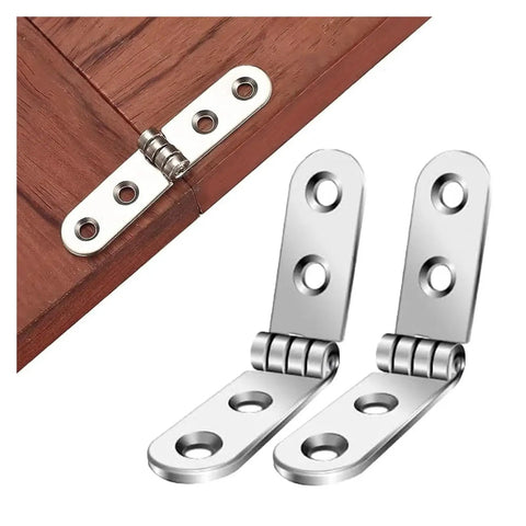Heavy Duty 180 Degree Foldable Hinge Flap Screw-On Hardware For Sewing Machine Cabinet Doors And Smart Furniture Projects With Smooth Swivel Action mounted on wooden doors.