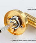 Interior view of Solid Zinc Alloy Door Lock Handle with three pole mechanism, high grade hardware in classic black finish.