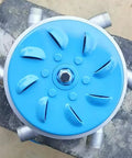 Top view of Beast 3000W Water Turbine Generator 220V Micro Hydroelectric System with six 50mm PVC inlets.