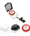 Multifunctional Orienteering Compass With Luminous Pointer Scale Ruler And Mirror For Hiking Camping And Outdoor Survival