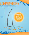 Boho Breeze C Style Hammock Chair Stand for Patio or Porch, Beefy Steel Frame, Powder Coated Black, 450 Lb Capacity, Frame Only