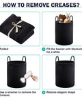 Steps to remove creases from Dope Eco Friendly Tall Rope Laundry Hamper Made From Natural Cotton Rope 72L Large Laundry Basket