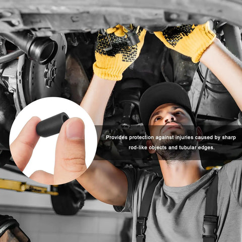Mechanic using 105 Piece Vacuum Cap Kit With Storage Case, Six Sizes From 5/32 To 3/8 Inch, sealing automotive parts