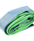 Heavy Duty Nylon Protective Sleeves For Vacuum Hose D27 And D32mm Dust Extractor Cover Guard rolled, showing blue and green colors.