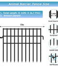 Diagram of 37ft Long Garden Animal Barrier Fence 13 Inch High Rustproof Metal Wire No Dig Dog Border Fence with 1.44 Inch Gaps