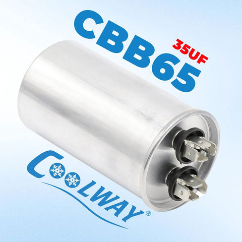 Dual Run Start Capacitor 35 UF 370 To 440 VAC For Air Conditioners And Heat Pumps CBB65R CBB65B Replacement