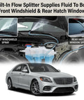 High Pressure Windshield Washer Pump With Grommet And Replacement Spray System For Bmw Ford Jeep Dodge Chrysler Chevy Vw Audi Parts 1J6955651 Runs Like A Dream showing fluid splitter for front and rear windshield spray system.