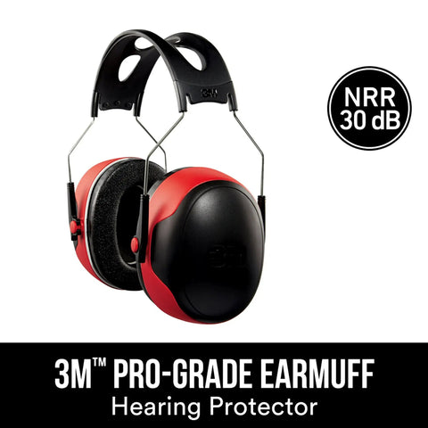 Pro Grade Earmuffs With Noise Reduction Rating 30 Decibels For All Day Comfort Lightweight Adjustable Steel Headband With Rubber Overmold And Premium Cushioned Pivoting Cups