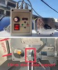Heavy Duty Brushless Belt Sander And Polisher For Wood And Metal Vertical And Horizontal Bench Grinder With Kickass Steel Frame And 750W Motor Oomph For Slick Shop Smooth Finishes control panel with digital display and 14mm steel plate support.