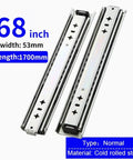 Built Tough Full Extension Side Mount Drawer Slides With Precision Ball Bearings, 68 Inch cold rolled steel slides for cabinetry.