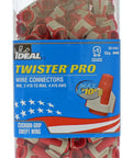 Twister Pro Wire Connectors Jar Of 500 Smooth Twist On Nuts For 22 To 8 AWG With SureGrip Comfort Overmold Expanded Wing Design