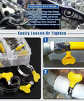 Heavy Duty 76 Piece Adjustable Hose Clamp Kit With Stainless Steel Worm Gear Clamps And Plastic Handle For Car, Truck, And Home Duct Repair Jobs You Can Count On, 8-44mm