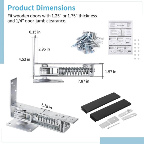 Double Action Spring Hinge With Cover Plates For Wood Doors Self Closing Door Hardware Stainless Steel Pivot Hinge dimensions