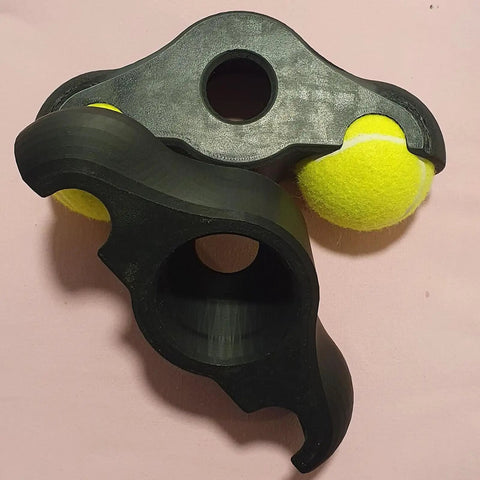 4 Pack Indoor Cycling Snap Rocker Feet Adapters With Eight Tennis Balls For Stability On Smart Bike Resistance Trainers