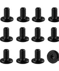 Black Zinc Flat Head Hex Socket Machine Screws M6x12mm For Furniture Assembly Heavy Duty Woodworking Bolts close-up view