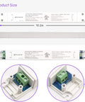 Dimmable LED Driver Transformer 36W Power Supply Converts 100-277V AC To 12V DC For LED Strip Lights, product size shown