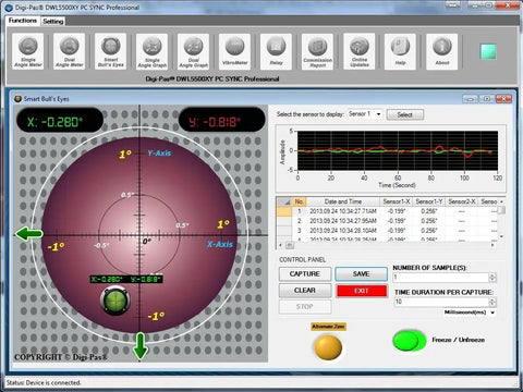 Digi-Pas PC Sync software for Two-Axis High-Precision Digital Inclination Sensor Module With NIST-Traceable Tilt Angles Inclinometer RS232 RS485 Plug-And-Play Access PC Sync Pro Software Dongle Bundle For Remote PC Readouts