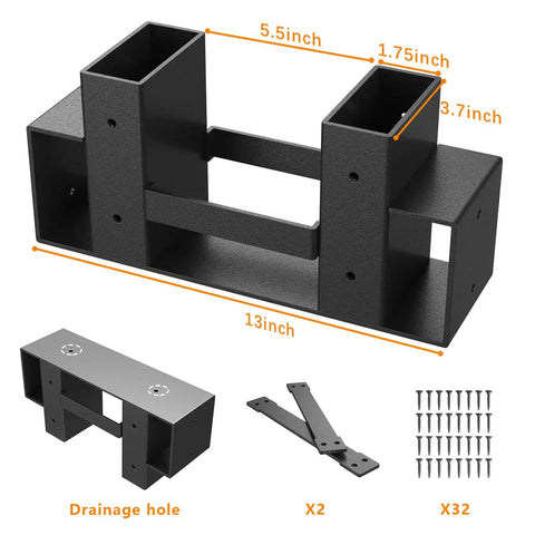 Adjustable Firewood Rack Brackets Kit For Outdoor And Indoor Use Heavy Duty Steel Log Storage Rack Rust Resistant And Easy To Extend To Any Length Perfect Wood Holder For Patio Deck Or Fireplace