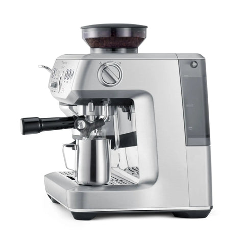 Certified Remanufactured Espresso Machine With Built In Grinder Steam Wand And Precision Temperature Control on kitchen counter.