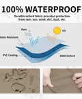 Diagram showing 600D oxford fabric with PVC coating for Heavy Duty 600D Outdoor Daybed Cover 75 Inch Diameter Round Waterproof Sofa Cover.