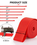 Red 18Mm Rim Tape Liner For 16 Inch Through 29 Inch Bikes, Tire Liner Rim Strip with size chart and caliper measurement