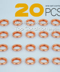 20 Pcs Copper Oil Drain Plug Gasket Crush Washer Set For Nissan Infiniti 13mm OD 11mm ID 3.5mm Thick on display