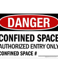 Badass Confined Space Safety Sign 10X14 Inch Warning Plaque For Restricted Entry Zones heavy duty aluminum for indoor outdoor use