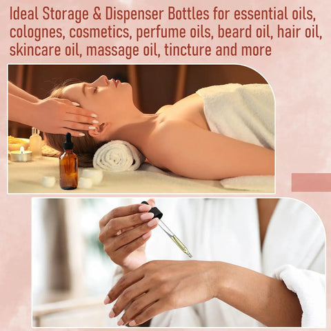 Twelve Knockout Amber Glass Dropper Bottles With Three Slick Stainless Steel Funnels And One Long Graduated Pipette Plus Twenty Four Waterproof Labels For Essential Oils And Hassle Free Beauty Blends