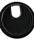 5 Pack Black Round Desk Cable Grommets 3 Inch 76mm Two Piece ABS Plastic Hole Cover for Computer Desk