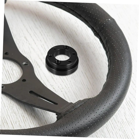 Black Racing Wheel Adapter Plate for Cars One Set Easy Install Boost Comfort And Control Fits Various Steering Wheels