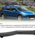 Water Coolant Hose Engine Curved Radiator Flange Pipe PP Material OE 1351VF displayed alongside compatible car model.