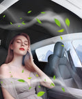 Fannasi roof sunshade installed in Tesla Model 3 interior, full-coverage sunroof shade for 2021-2023, UV protection