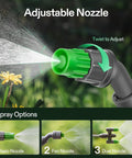 Adjustable nozzle spraying water from 1 Gallon Garden Sprayer With 3 Nozzles For Plants Weeds And Lawn Care, showing options