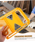 Built Damn Tough Woodworking Featherboard For Table Saw Safety And Router Tables Featuring Zero Slip Grip Design Durable High Grade Material, yellow design shown.
