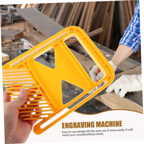 Built Damn Tough Woodworking Featherboard For Table Saw Safety And Router Tables Featuring Zero Slip Grip Design Durable High Grade Material, yellow design shown.