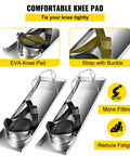 Concrete Knee Board Sliders 28 X 8 Inch Pair With Stainless Steel Kneeboards, EVA pads, and buckle straps for comfortable use