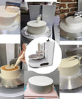 Automatic Cake Coating And Smoothing Machine For 4 To 12 Inch Cakes In Stainless Steel With Turntable for Even Frosting