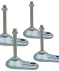 4 Pack Adjustable Leveling Feet For Furniture With Anti Slip Pads Durable Iron Heat Treated Finish Elevates Tables And Desks Protects Floors Prevents Scratches Ideal For Conference Tables Heavy Desks Sofas Workbenches, four iron feet